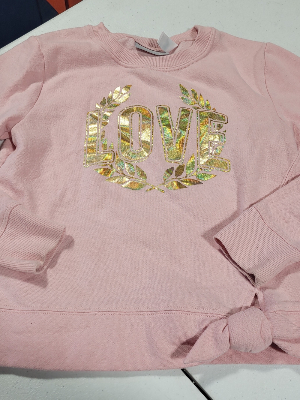The Children's Place Pink Sweatshirt with Gold Foil 'LOVE'